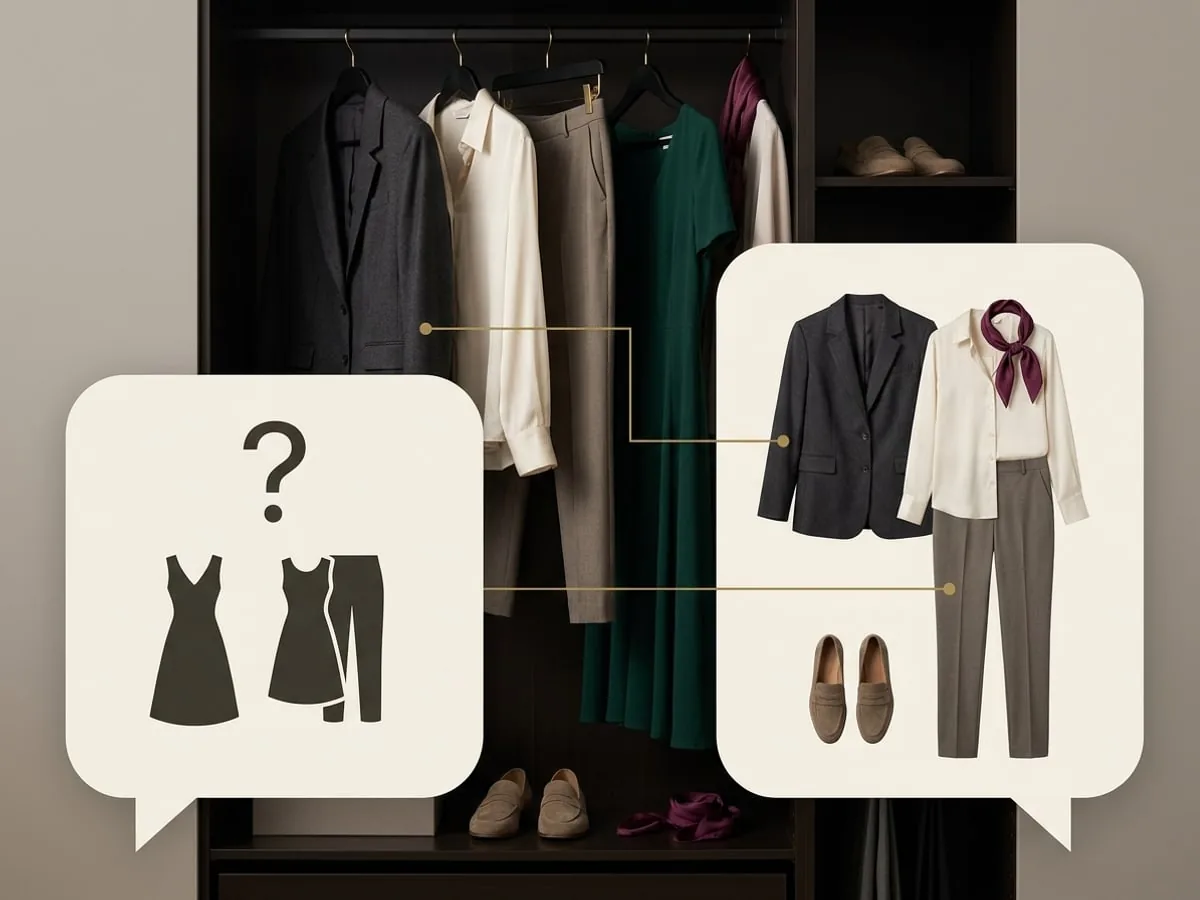 A question about what to wear connected to a coordinated outfit from an existing wardrobe