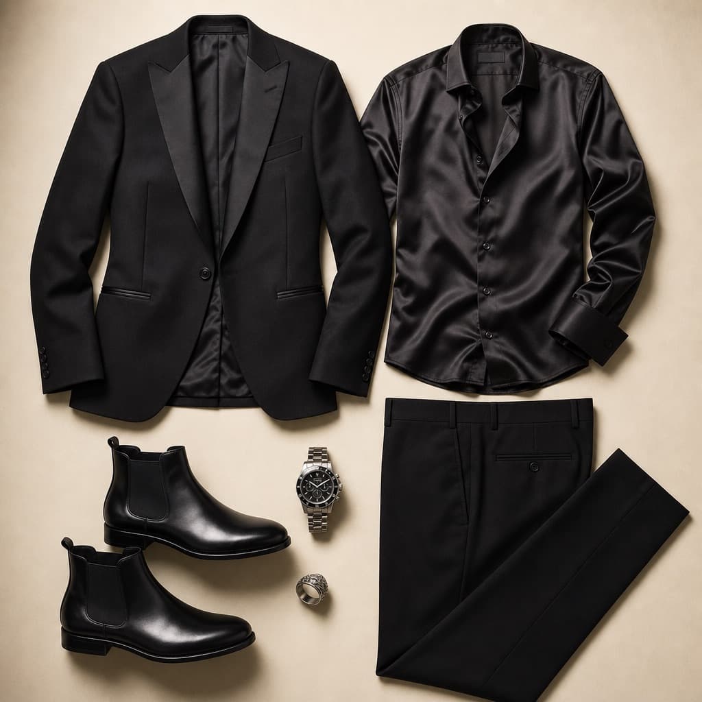 Fiesta / Noche — Piezas clave · Hombre