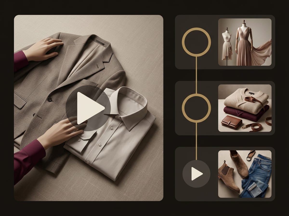 A video fashion lesson with a clear sequence of course modules